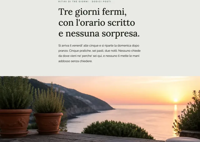 Anteprima: Il ritiro di tre giorni