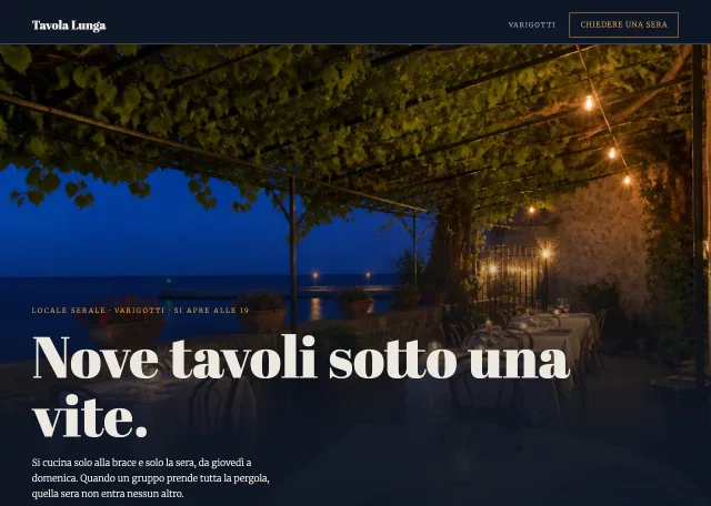 Anteprima: Banchetti ed eventi